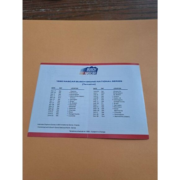 1990 Busch Beer Racing Guide NASCAR Foldout Winston Cup Grand National Promo - Picture 4 of 7